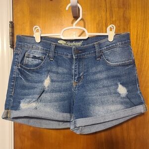 Old Navy distressed Jean shorts, boyfriend cut, size 4